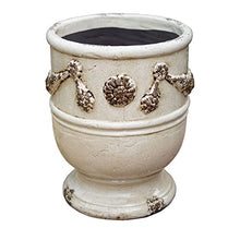 Flower Pot Round Concrete Planter, Plant Pot with Drainage Hole, Decorative Planters Large Cement Planter Containers for Indoor Plants and Outdoor House Plants, Succulents, Flowers (Color : Gold, Si