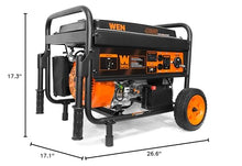WEN 56475 4750-Watt Portable Generator with Electric Start and Wheel Kit, Yellow and Black