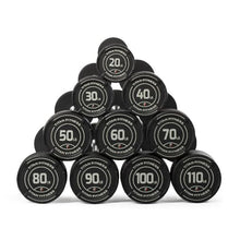 Titan Fitness Rubber Straight Fixed Barbells Black