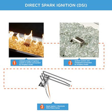 The Outdoor GreatRoom Company Square Stainless Steel Crystal Fire Plus (BP30SDSILP-A), 16-Inch Burner, 30-Inch Plate, Propane