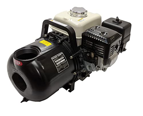 Pacer Pumps SE3SL E6HCP, Self-Priming Multi-Purpose Water Transfer Pump with 3 Inch Inlet and Outlet, Honda GX200 Engine, 280 GPM