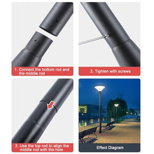 XYIANG Street Light Poles for Outdoor Lighting, Solar Lamp Post Galvanized Steel Metal Poles with Mounting Ground Cage Base, for Backyard, Street, Patio, Park, Parking Lots(4M/13Ft)