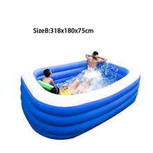 Swimming Pool Oversize Design Thick Wear-Resistant Cold-Resistant PVC Material Air Swimming Pool Suitable for Outdoor Garden Backyard Portable 318x180x75 cm Sum
