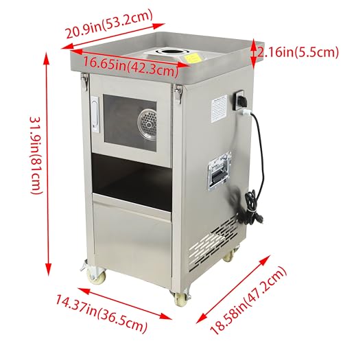 LGXEnzhuo Commercial Electric Meat Grinder Q7-22 2200W 300KG/H Gray