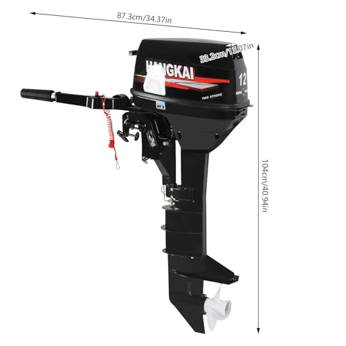 LIAPDG 2 Stroke 12 HP Outboard Motor 169cc Black
