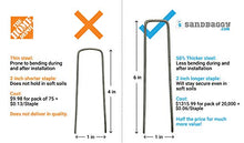 Sandbaggy 20,000-Count Rust-Free 6-Inch Galvanized Landscape Staples