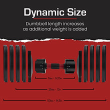 CORE FITNESS Adjustable Dumbbell Weight Set Black