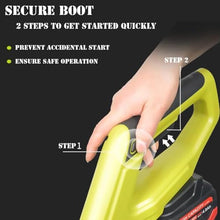 HYUIO Cordless Snow Plow - Electric Snow Shovel with 2 Battery, Outdoor Rechargeable Snow Blower with Adjustable Direction, Snow Thrower 8m Throwing Distance, for School Roads Driveway