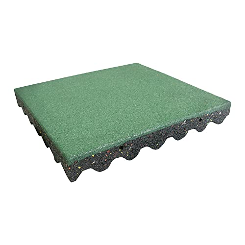 Rubber-Cal Eco-Safety Interlocking Playground Tiles 28 Sq.Ft. Green
