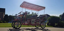 Beach Surrey Company Double Bench Surrey Bike Red