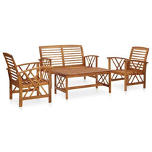 GFMGUEMV 4 Piece Patio Lounge Set Solid Acacia Wood
