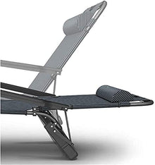sdneNest Folding Deck Chair Zero Gravity Recliner Chairs Padded Seat Adjustable Patio with Lumbar Support Pillow Multicolor Optional Sun Lounger Garden-One Size_Navy.Navy-One Size