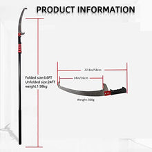 Telescopic Pole Saws Tree Pruners, Tree Trimmer with Adjustable Pole (18FT/24FT), Tree Pruner Pole Saw Manual Extendable Long Tree Pruner Extendable, Pole Pruning Saw,7.2m/24FT
