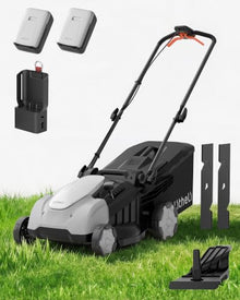 Litheli 18" Self-Propelled Lawn Mower Electric, 2 x 5.0Ah Cordless Push Mower