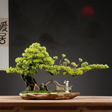 YXIANG56Q Fake Plants New Chinese Backflow Incense Burner Artificial Bonsai Tree Home Living Room Porch Office Decoration Bonsai Tree