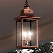 Urban Ambiance Luxury Antique Outdoor Pendant Light Large Rustic Copper 26" H x 12" W