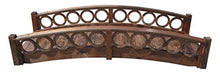 SamsGazebos 8 ft Rose Garden Bridge with Ring Railings Brown