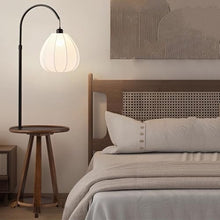 LUYOUBOZHU Floor Lamp Mid-Century Floor Lamp with Side Table,Bedside Standing Light for Bedroom