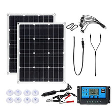 Solar Panel Kit,Flexible Solar Panel,80W Monocrystalline System Kit Battery Charger Maintainer, for Camper Boat Home Portable Cell Van