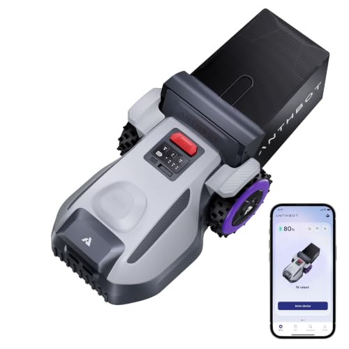 ANTHBOT N8 Robotic Lawn Mower with Sweepe 3/8 Acre, 4-in-1 Auto Dump NRTK