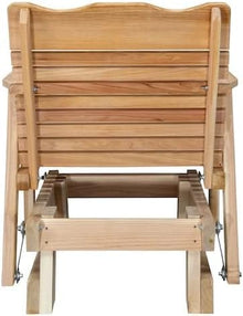 AMUYTCP Gliders for Outside Patio, Amish Crafted 2' Cedar Glider,Porch Glider Outdoor,28.0" W X 27.0" D X 34.5 "H,Undyed