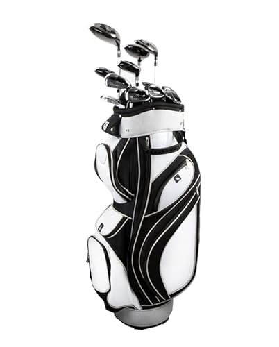Euraka S8 Brosnan Lady Diamond S5 Women's Complete Golf Club Set [18-Piece] Black/Silver/Gold