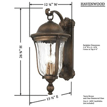 Minka Havenwood 26 3/4" Tavira Bronze Alder Silver Outdoor Wall Light