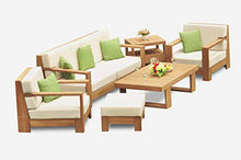 TeakStation Outdoor Sunbrela Fabric Custom Made Cushions for Canberra 6 Pc Sofa Set - 1 Sofa (3 Seater), 2 Lounge Chairs & 1 Ottoman (Cushions Only) #32CN6CS