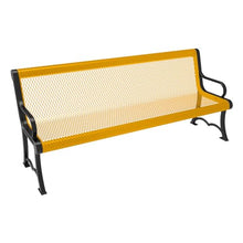 COATEDOUTDOORFURNITURE Heavy-Duty 6 Ft Outdoor Bench Yellow