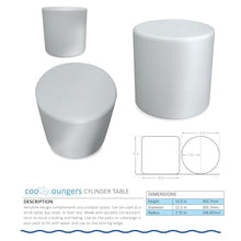 Cool Loungers Pool Wave Lounge Chairs Set of 2 with Side Table White