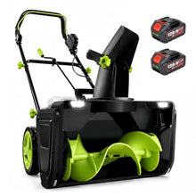 SHUMIAO 40V Cordless Snow Thrower, 3500W Brushless Motor, 25 Ft Max Throw