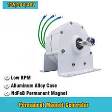AISINILALAO Wind Turbine Generator,600W 12V 24V 48V 300 RPM AC DC 3 Phase Gearless Permanent Magnet Generator AC Alternator Suitable for Hydro and Wind Turbines(with Base),12V