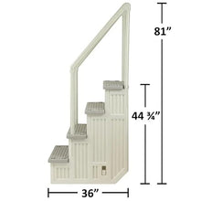Pearl White with Cloud Grey Steps Swimming Pool Ladder for Aqua Select