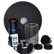 Custom Pro FT 14000 Floating Pond Fountain and Aerator Kit with 14,000 GPH Pump Black