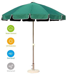 RWGOVLU Outdoor Garden Parasols Patio Umbrella with Fiberglass Ribs, Heavy Duty Outdoor Sports Umbrella with Sun Shade Without Base