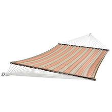Vivere Reversible Double Spreader Bar Hammock – Durable Fade-Resistant Acrylic Fabric, Comfortable Quilted Design - 450 lb Weight Capacity (Cameo)