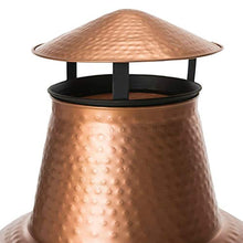 StarSun Depot Hammered Copper and Iron Chiminea Fire Pit with Stand