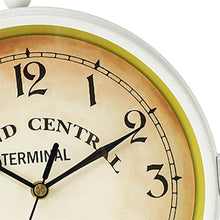 ERTTGWGF Retro Double Side Rotating Metal Hanging Clock Outdoor/Home/Garden Decor European Clock