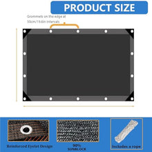 PIPRE 90% Outdoor Sun Shade Cloth, Pergola Shade Cover with Grommets, Privacy Screen Sunshades for Patio Garden Backyard Plant, Black
