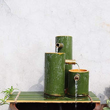 GenSDH Bamboo Fountain Kit,Landscape Decoration, Bamboo Waterstatue,Fish Tank Stone Fountain,Indoor Outdoor Garden Fountain,Home Decor Ornaments,Yard Art Decoration A 45Cm Decor