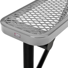 Global Industrial 4'L Heavy Duty Expanded Metal Mesh Flat Bench, Gray