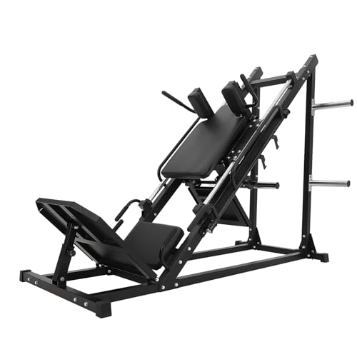 GarveeLife Leg Press Hack Squat Machine Adjustable 2-in-1 Black
