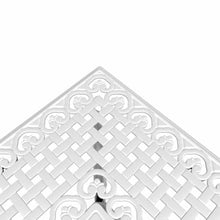 HGFDVCMR 31.5 Inch White Cast Aluminum Square Bistro Table, Patio Table