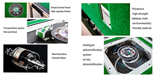 USA MAHJONG TABLE American Style Folding Automatic Mahjong Table with Wheels & Drawers Green