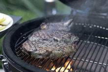 Saffire Platinum Kamado – Large Ceramic Grill and Smoker, 19" Charcoal Grill, 304 Stainless Steel Cart, Smokin’Chip Feeder, Secondary Cooking Grid, Heat Deflector – Sapphire Blue