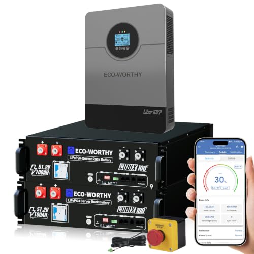 ECO-WORTHY 48V Home Backup Power,10240Wh Battery,Liber 10KP 10KW Inverter