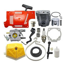 XZHBRZ Cylinder Piston Starter Kit 46mm Fit for 55 51 Carburetor Air Filter Chain Brake Band Adjuster Chainsaw Replacement Part
