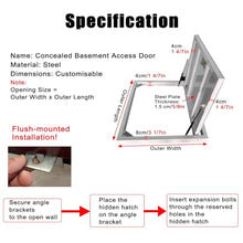 WAHHWF Cellar Storage Room Staircase Door, Heavy Duty Recessed Crawl Space Floor Access Doors for Tile/Marble/Wood Flooring, Customisable Concealed Covers(26x22 inch)