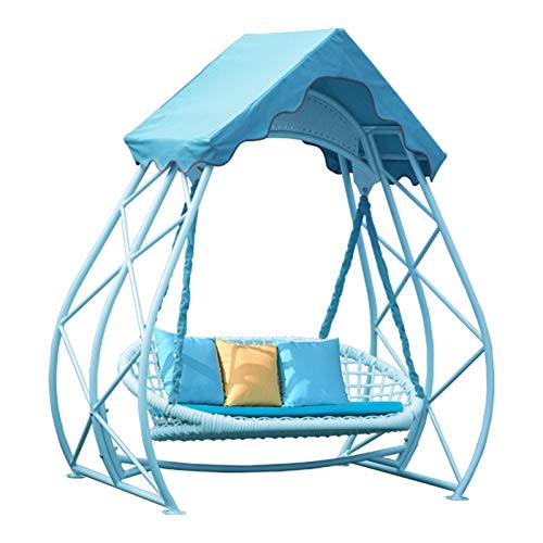 HAOKAZLBR Large Outdoor Porch Swing Garden Patio Swing Chair Porch Swings with Stand, Princess Swing Bed Patio Furniture Porch Swing Lazy Daze Hammocks Swing Bench Perfect Set