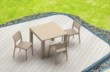 Compamia Vegas 55" Extendable Patio Dining Table in White, Commercial Grade